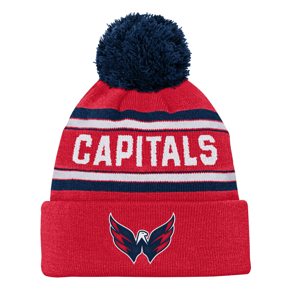 Washington Capitals detská zimná čiapka Jacquard Cuffed Knit With Pom