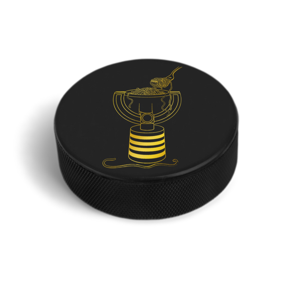 Hokejové reprezentácie puk David Pastrňák #88 PASTA CUP Ice Hockey World Championship Czechia MS 2024 GOLD EDITION Black - Novinka