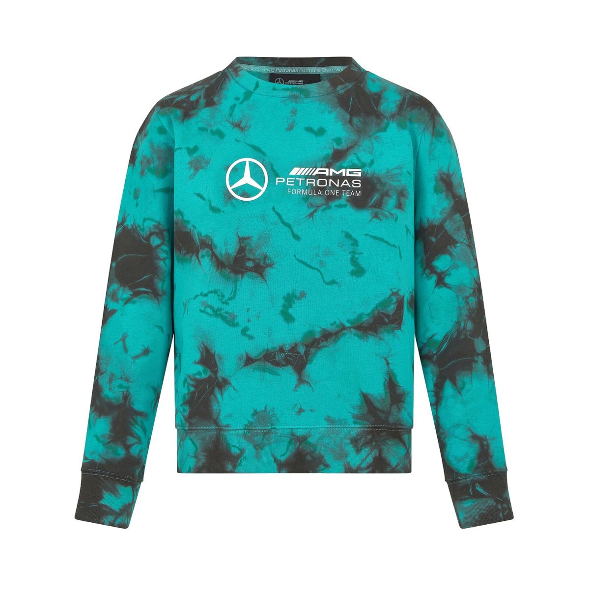 Mercedes AMG Petronas pánska mikina Crew Neck Tie Dye F1 Team 2024 - Novinka