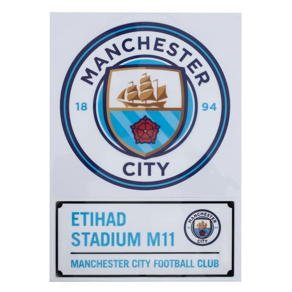 Manchester City samolepky A4 Car Decal - Novinka