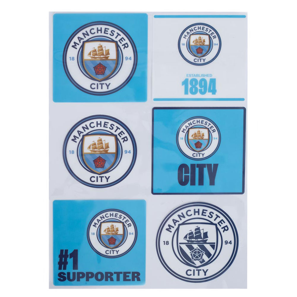 Manchester City samolepky Car Decal Set - Novinka