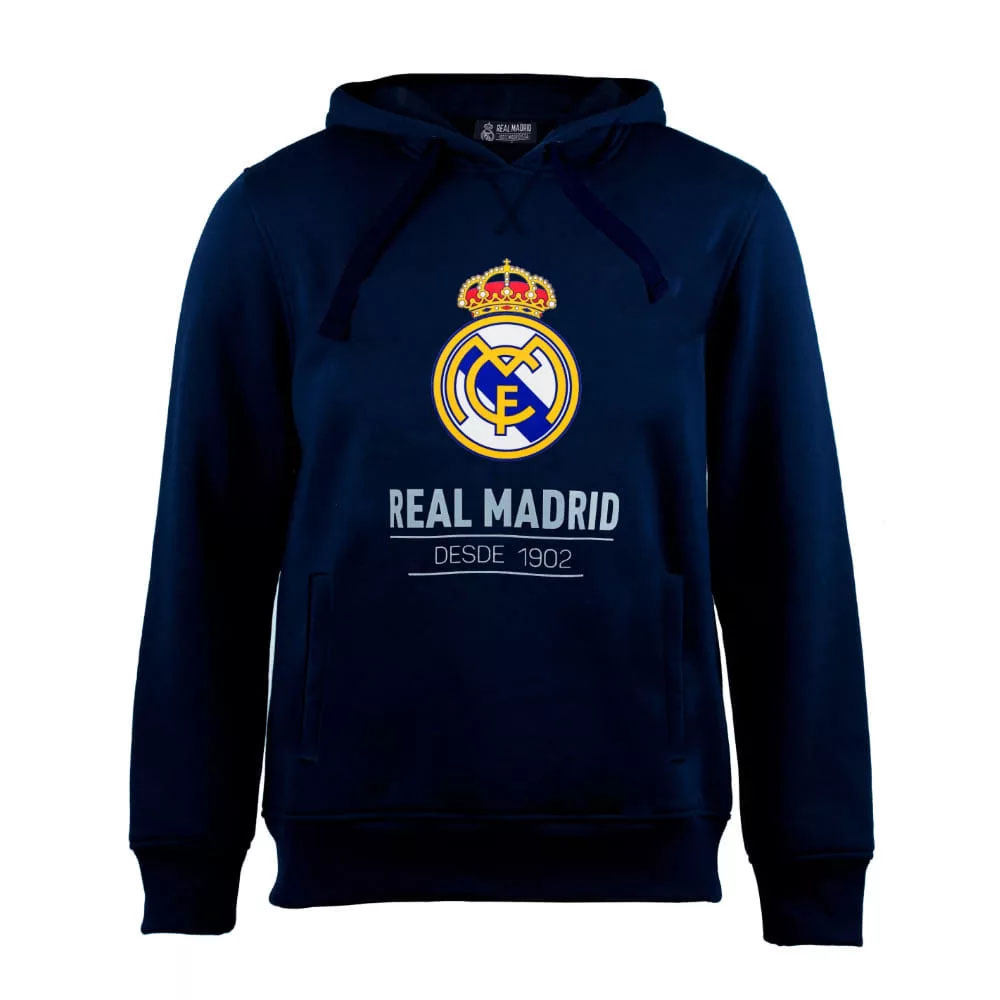 Real Madrid pánska mikina s kapucňou No25 Crest navy - Novinka