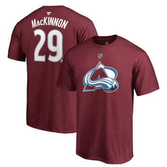 Colorado Avalanche pánske tričko purple #29 Nathan MacKinnon Stack Logo Name & Number