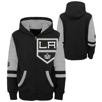 Los Angeles Kings detská mikina s kapucňou faceoff colorblocked fleece full-zip