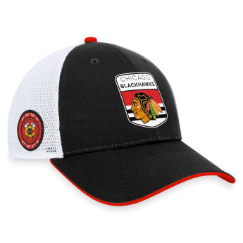 Chicago Blackhawks čiapka baseballová šiltovka Draft 2023 Podium Trucker Adjustable Authentic Pro