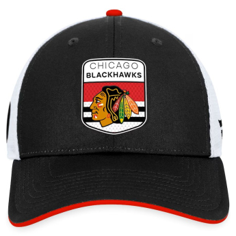 Chicago Blackhawks čiapka baseballová šiltovka Draft 2023 Podium Trucker Adjustable Authentic Pro