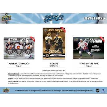 NHL boxy hokejové karty NHL 2023-24 Upper Deck MVP Hockey Hobby Box