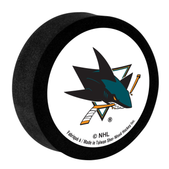 San Jose Sharks penový puk White Sher-Wood