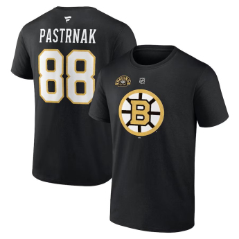 Boston Bruins pánske tričko 100th Anniversary Stack Logo Name & Number