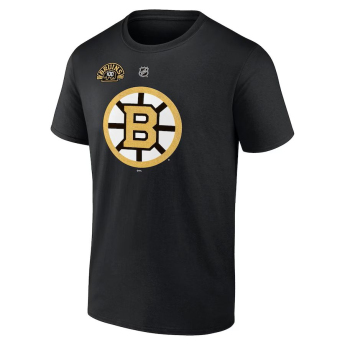 Boston Bruins pánske tričko 100th Anniversary Stack Logo Name & Number