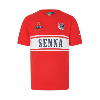 Ayrton Senna pánske tričko Legacy Patchwork red 2024