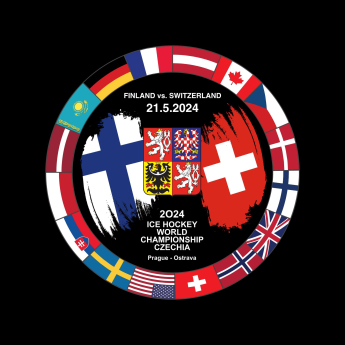 Hokejové reprezentácie puk Ice Hockey World Championship Czechia MS 2024 Dueling 21.5.2024 Finland vs. Switzerland