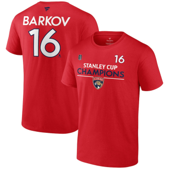 Florida Panthers pánske tričko Aleksander Barkov #16 2024 Stanley Cup Champions Authentic Pro Name & Number