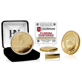 Florida Panthers zberateľské mince 2024 Stanley Cup Champions 39mm Gold Coin