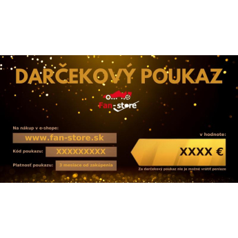 Darčekový poukaz fan-store 8 €