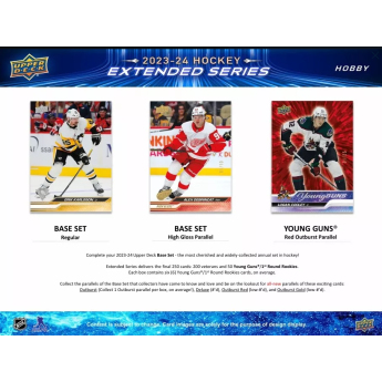 NHL boxy hokejové karty NHL 2023-24 Upper Deck Extended Series Hobby Box