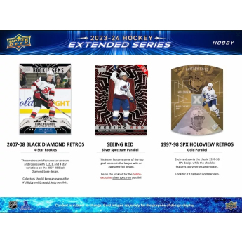 NHL boxy hokejové karty NHL 2023-24 Upper Deck Extended Series Hobby Box