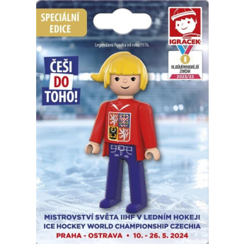 Hokejové reprezentácie figúrka woman ms hockey fan red