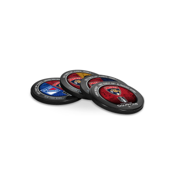 Florida Panthers puk 2024 Stanley Cup Champions Hockey Drink Coasters (4-pack) In Cube