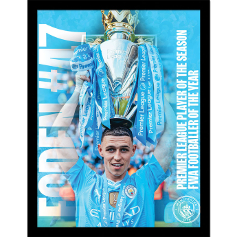 Manchester City obrázok v rámčeku Foden Framed Picture 30 x 10