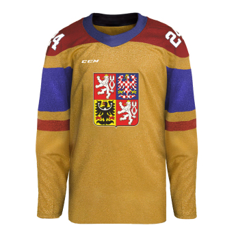 Hokejové reprezentácie hokejový dres Radko Gudas #3 2024 CCM Fandres replica gold