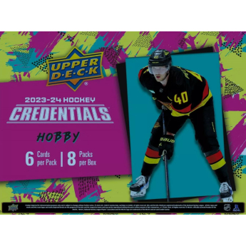 NHL boxy hokejové karty NHL 202-24 Upper Deck Credentials Hobby Box