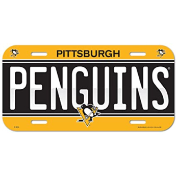 Pittsburgh Penguins ceduľa na stenu License Plate Banner