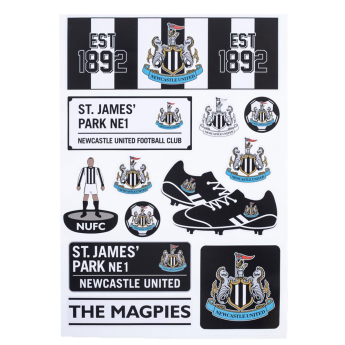 Newcastle United samolepky A4 Set 12 pcs