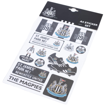 Newcastle United samolepky A4 Set 12 pcs