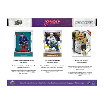 NHL boxy hokejové karty NHL 2024-25  Upper Deck MVP Hockey Hobby Box