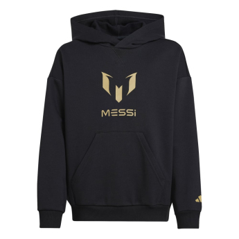 Lionel Messi detská mikina s kapucňou Crest black