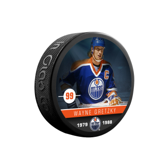 Edmonton Oilers puk souvenir collector hockey puck Wayne Gretzky #99