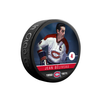 Montreal Canadiens puk Jean Béliveau #4 Souvenir Collector Hockey Puck