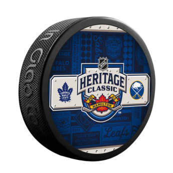 NHL produkty puk Heritage Classic 2022 Hamilton Dueling Official Game Puck