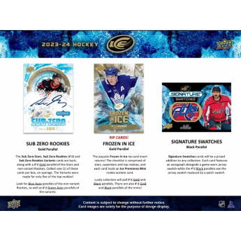 NHL boxy hokejové karty NHL 2023-24 Upper Deck Ice Hobby Box