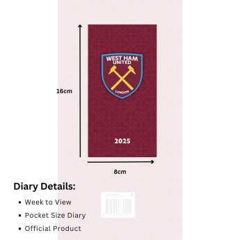 West Ham United diár Slim 2025