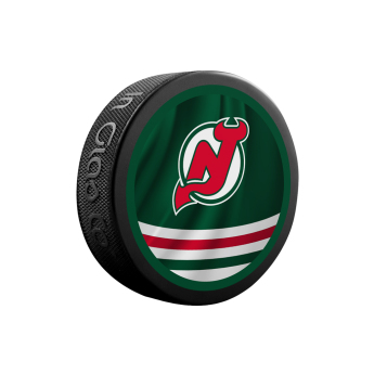 New Jersey Devils puk reverse retro jersey souvenir collector hockey puck