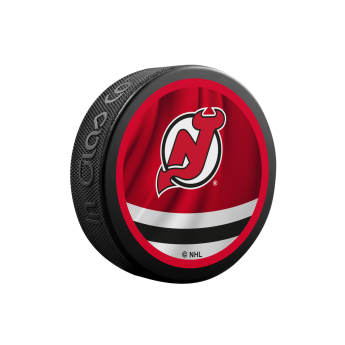 New Jersey Devils puk reverse retro jersey souvenir collector hockey puck