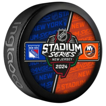 NHL produkty puk Stadium Series 2024 Dueling Style Collectible Hockey Puck -Rangers vs Island