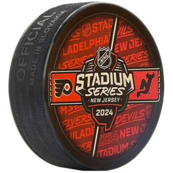 NHL produkty puk Stadium Series 2024 Dueling Style Collectible Hockey Puck -Flyers vs Devils-