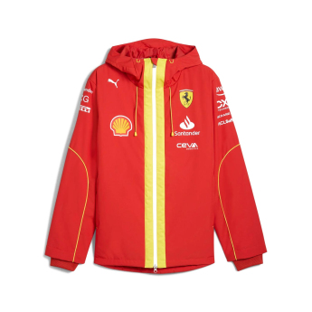 Ferrari pánska bunda s kapucňou Pro Rain red F1 team 2024