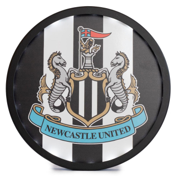 Newcastle United nástenné hodiny Metal LED Logo