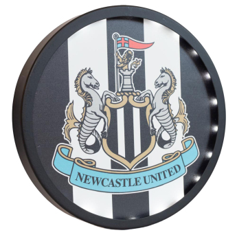 Newcastle United nástenné hodiny Metal LED Logo