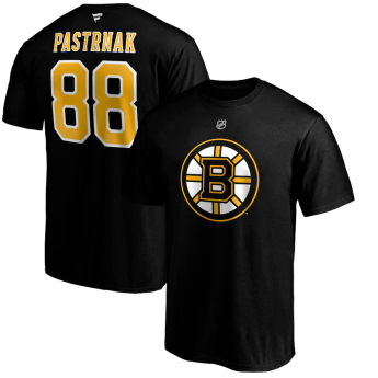 Boston Bruins pánske tričko David Pastrnak #88 Iconic Name & Number Graphic