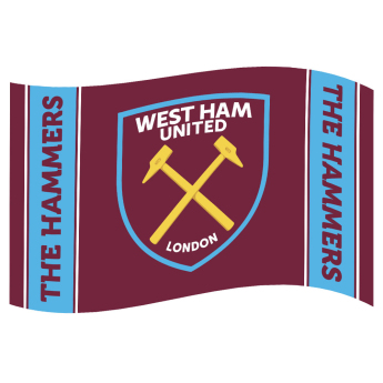 West Ham United vlajka Crest Stripe