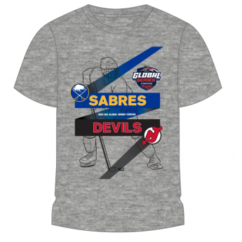 NHL produkty detské tričko NHL Global Series 2024 Czechia Buffalo Sabres vs New Jersey Devils Match-Up Graphic Tee