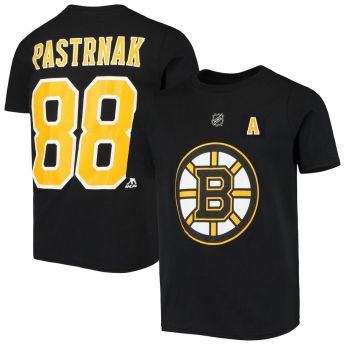 Boston Bruins detské tričko David Pastrňák Flat Alt.Captains N&N Tee