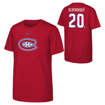 Montreal Canadiens detské tričko Juraj Slafkovsky Montreal Canadiens Flat Name & Number Ctn Tee