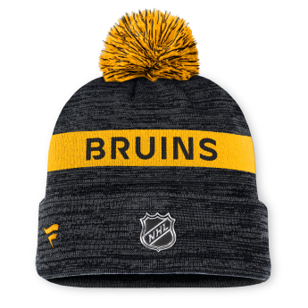 Boston Bruins zimná čiapka Authentic Pro Rink Beanie Cuff With POM