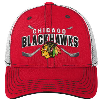 Chicago Blackhawks detská čiapka baseballová šiltovka Lockup Meshback Adjustable